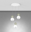 Immagine di Lampadario Moderno Con Sfere Colorate Pendenti 3 Luci Cottage Top Light