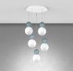 Immagine di Lampadario Per Soggiorno Grappolo Sfere Vari Colori Cottage Top Light
