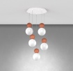 Immagine di Lampadario Per Soggiorno Grappolo Sfere Vari Colori Cottage Top Light