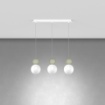 Immagine di Lampada A Sospensione In Linea Per Tavolo Con Sfere Colorate Cottage Top Light