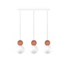 Immagine di Lampada A Sospensione In Linea Per Tavolo Con Sfere Colorate Cottage Top Light