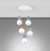 Immagine di Lampadario Top Light Cascata Sfere Multicolor Per Soggiorno Cottage 5 Luci Rotondo