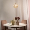 Immagine di Sospensione In Vetro Decorato Ambra Majesty Fan Europe