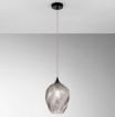 Immagine di Lampada A Sospensione Vetro Grigio Fume Majesty Fan Europe