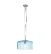 Immagine di Lampadario Per Cucina Sospensione Vetro Blu Moderno Gibus 30 cm Fan Europe