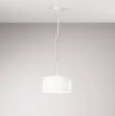 Immagine di Sospensione Rotonda Bianca In Vetro Per Cucina 30 cm Gibus Fan Europe
