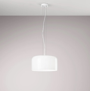 Immagine di Lampadario Moderno Per Cucina Bianco Vetro 35 cm Gibus Fan Europe