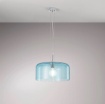 Immagine di Lampadario In Vetro Blu Per Cucina Salotto Gibus 40 cm Fan Europe