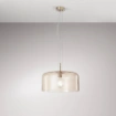 Immagine di Lampadario Rotondo Per Salotto Vetro Ambra 40 cm Gibus Fan Europe