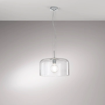Immagine di Lampadario Moderno Vetro Trasparente 35 cm Gibus Fan Europe
