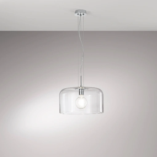 Immagine di Lampadario Moderno Vetro Trasparente 35 cm Gibus Fan Europe