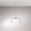 Immagine di Lampadario Rotondo Cupola Vetro Trasparente Gibus 40 cm Fan Europe