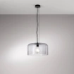 Immagine di Lampadario Cucina Vetro Fume Trasparente 35 cm Gibus Fan Europe