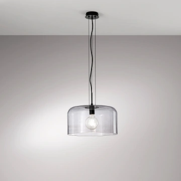 Immagine di Lampadario Cucina Vetro Fume Trasparente 35 cm Gibus Fan Europe