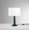 Immagine di Lampada Da Tavolo Colorata 45 cm Paralume Velluto Sultan Fan Europe