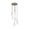 Immagine di Lampadario Rotondo Sabbia 6 Sfere Vetro Per Salotto Eris Fan Europe