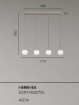 Immagine di Lampadario Lineare Sabbia Per Tavolo Pranzo Con Pendenti Vetro Bianco Eris Fan Europe