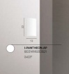 Immagine di Applique Angolare In Gesso Biemissione 2xE27 Pantheon Fan Europe