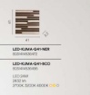 Immagine di Plafoniera Quadrata Listelli Legno Kuma 40cm Led 24w 2700k 4000k Fan Europe