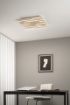 Immagine di Plafoniera Design Listelli Legno Kuma 50 cm Led 40w 2700k 4000k Fan Europe