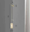 Immagine di Applique Asta Con Cilindro Metallo Forato Nero 1xE27