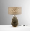 Immagine di Lampada Da Tavolo Artigianale Erba Marina Intrecciata 62 cm Posidonia Fan Europe