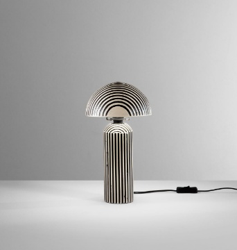 Immagine di Lume In Ceramica Design Zebrato Tanzania Fan Europe