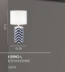 Immagine di Lampada da Tavolo In Ceramica Blu Bianco 37 cm Zeno Fan Europe