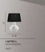 Immagine di Lampada Aztec Ceramica Decorata Bianca Con Paralume Nero Fan Europe