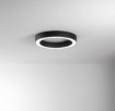 Immagine di Plafoniera Moderna Circolare Anello Luminoso Led 60w CCT Demos 60cm Fan Europe