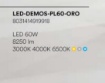 Immagine di Plafoniera Circolare Moderna Oro Anello Led 60w CCT Demos 60cm Fan Europe