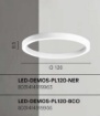 Immagine di Plafoniera Grande Anello 120 cm Demos Led 120w CCT 3000k 6500k Fan Europe