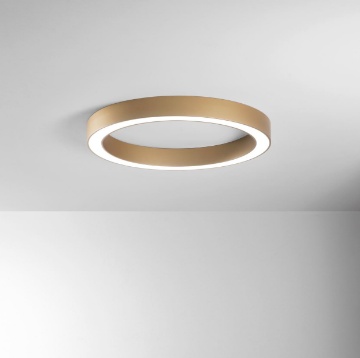 Immagine di Plafoniera Circolare Demos Oro 80 cm Cerchio Led 80w CCT Fan Europe