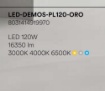 Immagine di Grande Plafoniera Demos 120 cm Cerchio Dorato Led 120w CCT Fan Europe