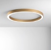 Immagine di Grande Plafoniera Demos 120 cm Cerchio Dorato Led 120w CCT Fan Europe