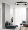 Immagine di Plafoniera Grande Anello 120 cm Demos Led 120w CCT 3000k 6500k Fan Europe