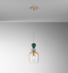 Immagine di Sospensione Oro Gaudì In Vetro Multicolor Fan Europe