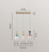 Immagine di Lampadario Da Tavolo Oro Con Vetri Multicolor Gaudì Fan Europe