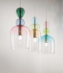 Immagine di Lampadario Oro A Cascata Con Vetri Multicolor Per Salone Moderno Gaudì Fan Europe