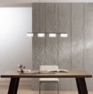 Immagine di Lampadario Nero 4 Vetri Bianchi Lineare Led CCT 32w Per Tavolo Emily Fan Europe