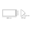 Immagine di Applique Inclinata Rim Bianca IP54 Led 20w Colore Luce Selezionabile Intec