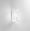Immagine di Applique Da Esterno Bianca Con Cilindro Vetro IP44 Rosen Intec Light