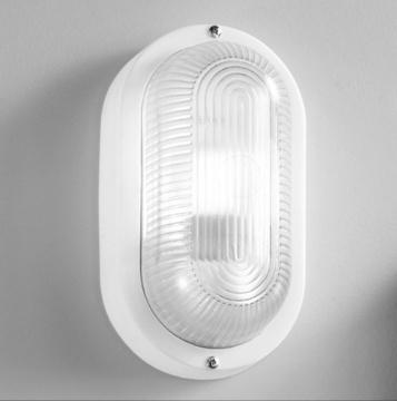 Immagine di Lampada Parete Soffitto Ovale In Vetro Da Esterno IP54 Turtle Intec Light