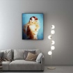 Immagine di Piantana Salotto Moderno Sabbia Con 6 Sfere Vetro Bianco Boomerang Top Light