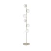 Immagine di Piantana Salotto Moderno Sabbia Con 6 Sfere Vetro Bianco Boomerang Top Light