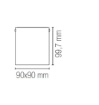 Immagine di Faretto Cubo Da Soffitto Bagno Led CCT IP44 Manor Intec