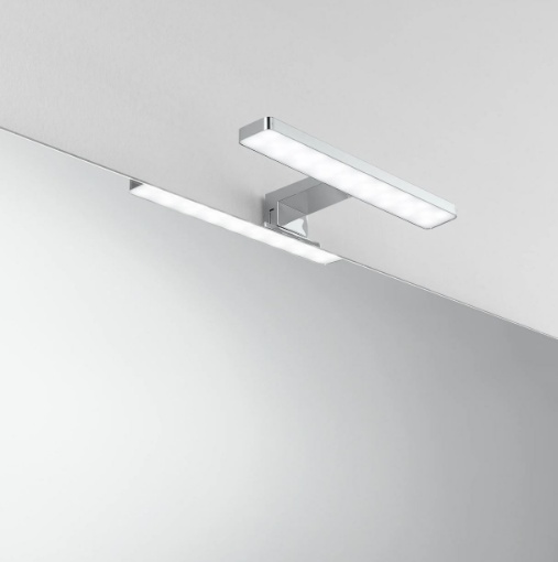 Immagine di Applique Led Bagno Fissaggio Su Specchio Cromo Cruise IP44 Intec Light