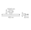 Immagine di Applique Oro da Specchio 40cm Led 10w IP54 Lancer Intec