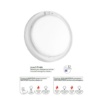 Immagine di Plafoniera Rotonda Led CCT 18w Con Batteria Luce Di Emergenza IP44 Edison Intec