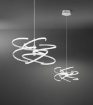 Immagine di Lampadario Moderno Ricciolo Bianco Led 60w CCT 3000k 4000k 6000k Nest Perenz